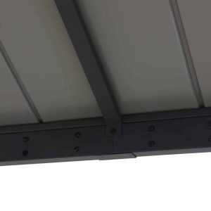 AutoCove 12×20 Gray Steel Frame Gable Roof Metal Carport/Gazebo with 2 Ceiling Hooks - Image 12