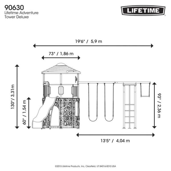 Deluxe  Metal Swing Set with 2 Swing(S) , 1 Slide(S) - Image 4