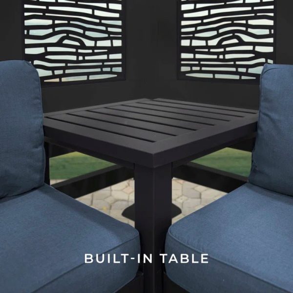 Glendale Modern Steel Pergola with Canopy / Finish: Red - Image 12