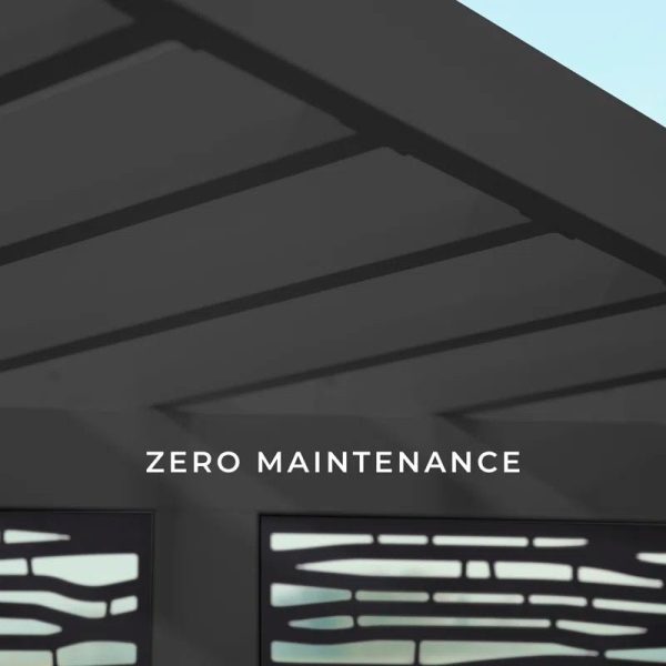 Glendale Modern Steel Pergola with Canopy / Finish: Red - Image 15