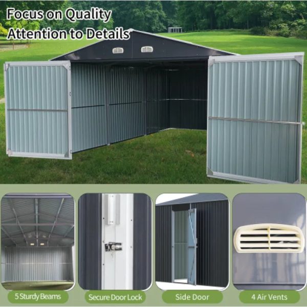 Spacious Outdoor Storage Shed With Double Front - Image 5