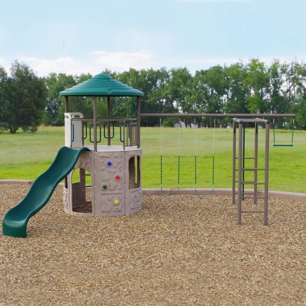 Deluxe  Metal Swing Set with 2 Swing(S) , 1 Slide(S) - Image 6