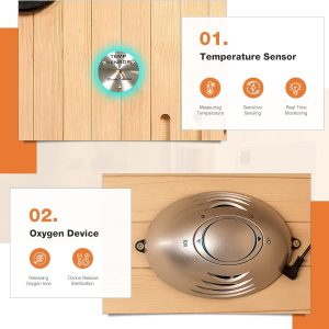EROMMY Infrared Sauna 2 Person with Chromotherapy Heater for Home or Gym - Image 7
