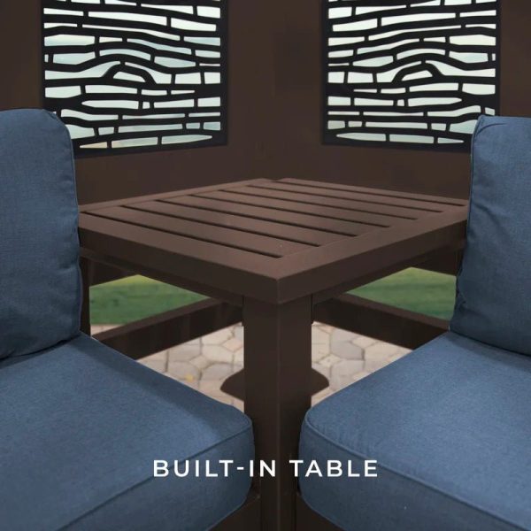 Glendale Modern Steel Pergola with Canopy / Finish: Red - Image 9
