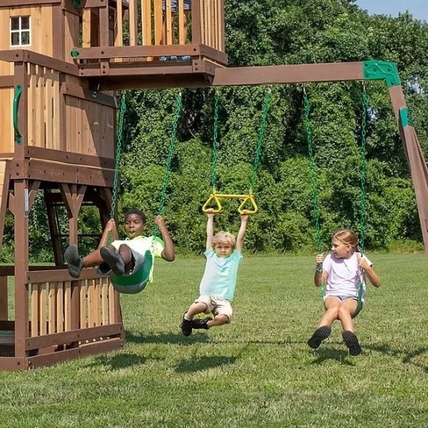 Backyard Discovery Skyfort II Cedar Swing Set/PlaySet - Image 5