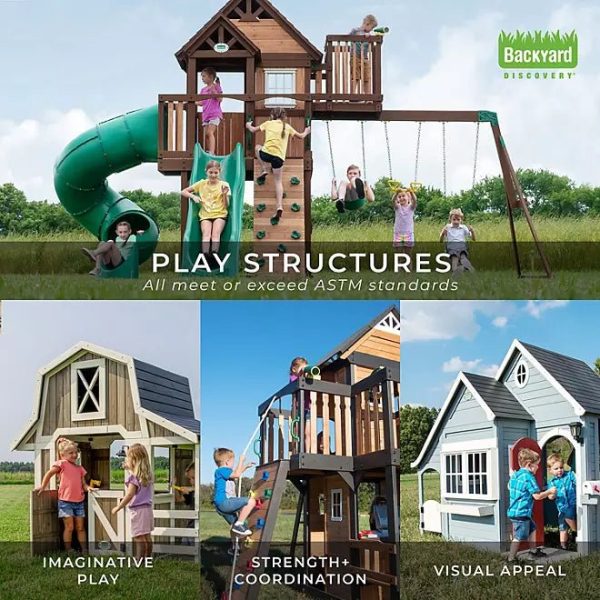 Backyard Discovery Skyfort II Cedar Swing Set/PlaySet - Image 2