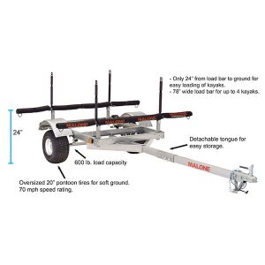Malone LowMax 4 Kayak Trailer Package - Image 3