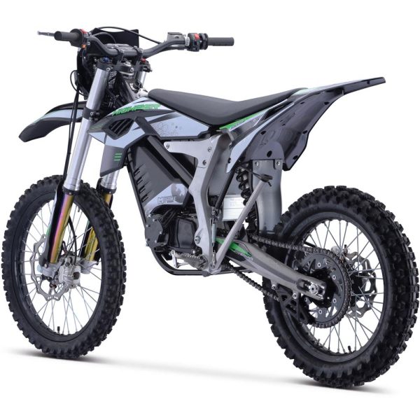 MotoTec Venom 72v 12000w Electric Dirt Bike White - Image 4