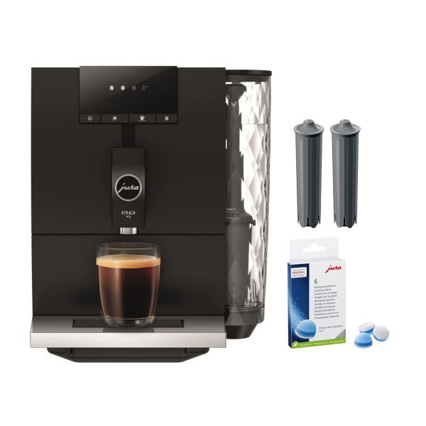 Jura ENA 4 Coffee Machine Metropolitan Black with Accessory Bundle