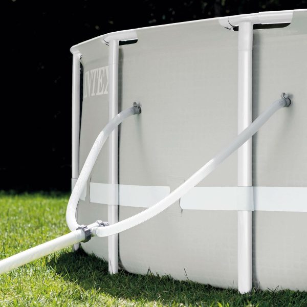 Intex 18ft x 48in Prism Round Frame Above Ground Swimming Pool Set with Pump - Image 4