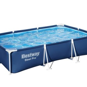 Bestway Steel Pro 118 Inch x 79 Inch x 26 Inch Rectangular Metal Frame