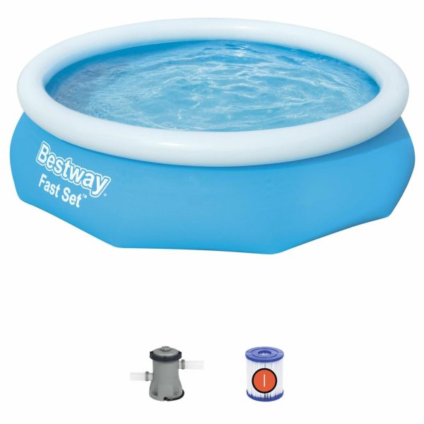 Bestway 10' x 30" Fast Set Inflatable Above Ground Swimming Pool w/ Filter Pump - Image 6