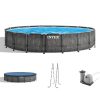 Intex Greywood Prism Frame 18'x48" Round Above Ground Outdoor Swimming Pool Set - Image 4