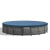Intex Greywood Prism Frame 18'x48" Round Above Ground Outdoor Swimming Pool Set - Image 3