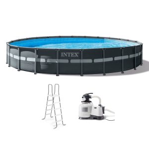 Intex Ultra XTR Frame 24' x 52" Round Above Ground Outdoor Swimming Pool Set - Image 3