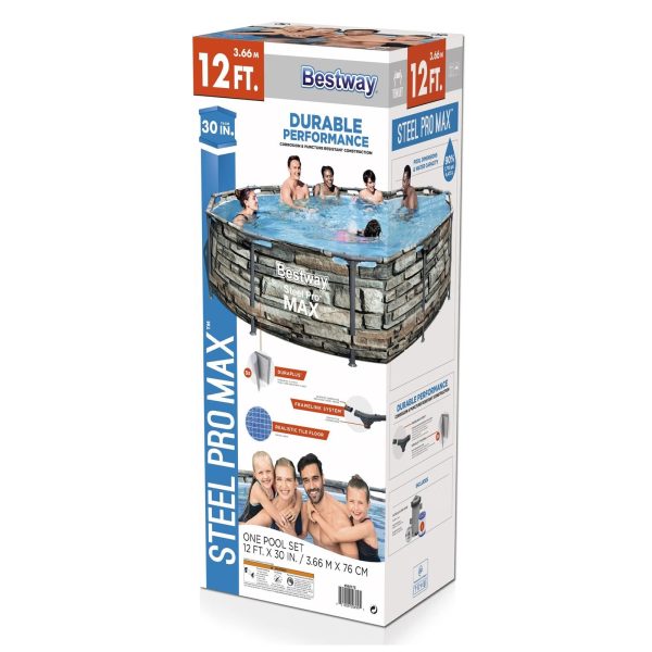 Bestway  12' x 30" Steel Pro Max Round Above Ground Swimming Pool - Image 3