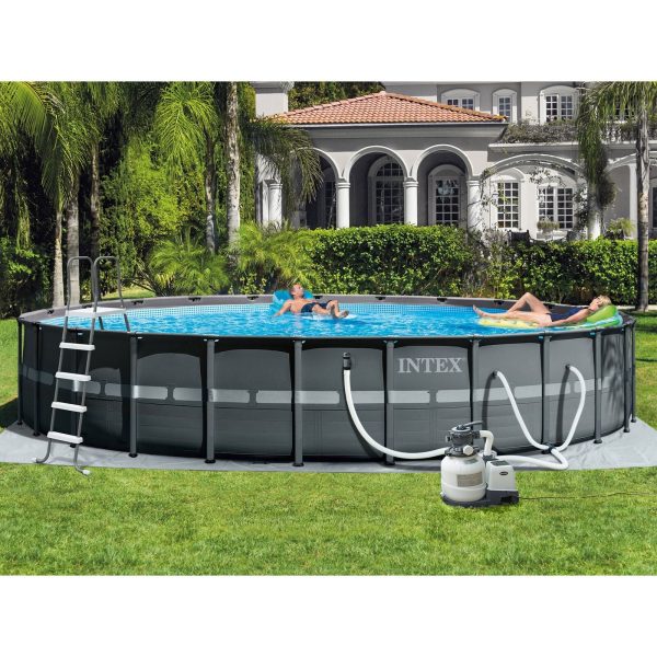 Intex Ultra XTR Frame 24' x 52" Round Above Ground Outdoor Swimming Pool Set