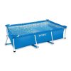 Intex 8.5ft x 26in Rectangular Frame Above Ground Backyard Swimming Pool - Image 6