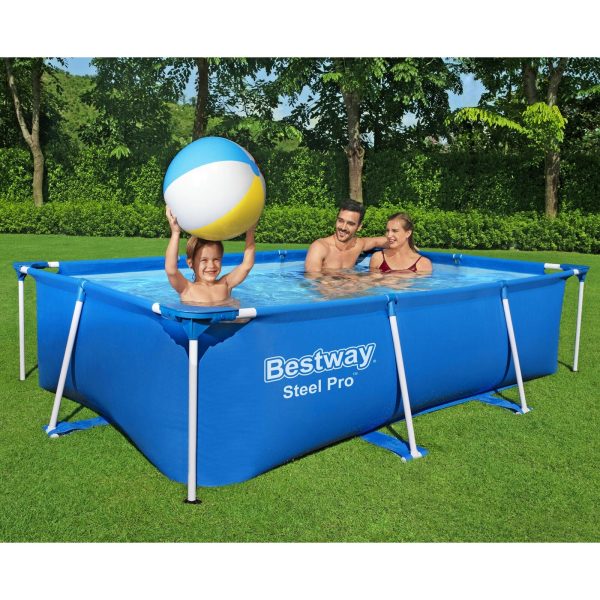 Bestway Steel Pro 8.5'x67"x24" Rectangular Above Ground Outdoor Swimming Pool - Image 2