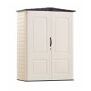Rubbermaid Storage Shed 5 x 2ft Resin Plastic Sandstone Outdoor