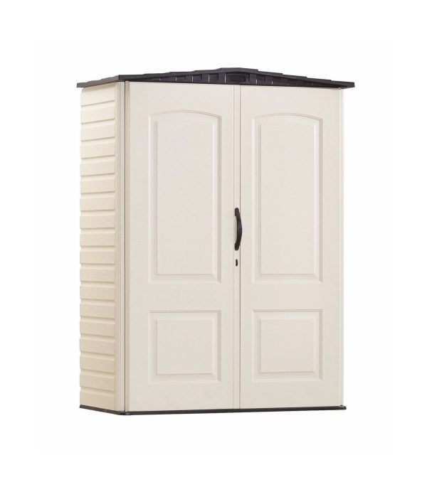 Rubbermaid Storage Shed 5 x 2ft Resin Plastic Sandstone Outdoor