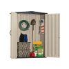 Rubbermaid Storage Shed 5 x 2ft Resin Plastic Sandstone Outdoor - Image 4