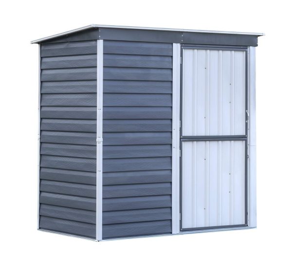 Arrow Storage Shed 6 x 4ft Compact Alloy Steel Contemporary Charcoal - Image 5