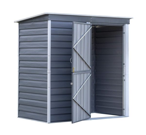 Arrow Storage Shed 6 x 4ft Compact Alloy Steel Contemporary Charcoal