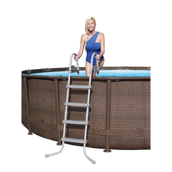 Bestway Power Steel 14' x 42" Above Ground Outdoor Swimming Pool Set with Pump - Image 2