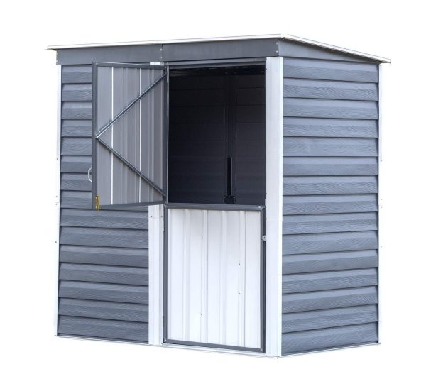 Arrow Storage Shed 6 x 4ft Compact Alloy Steel Contemporary Charcoal - Image 4