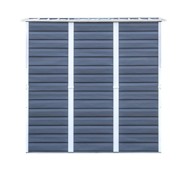 Arrow Storage Shed 6 x 4ft Compact Alloy Steel Contemporary Charcoal - Image 2