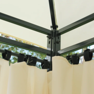 13' x 10' Patio Gazebo Outdoor Canopy Shelter Vented Roof Curtains - Image 4
