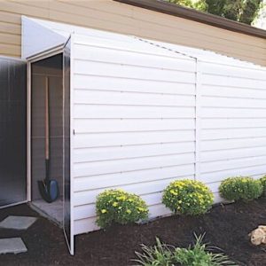 Arrow Sheds Yardsaver Steel Lean To Shed 4 ft. x 10 ft Eggshell