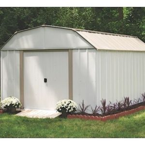 Arrow Sheds LX1014 Lexington Steel Storage Shed 10 ft x 14 ft. Eggshell Taupe