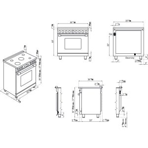 Superiore RL361GPW_S_ LA CUCINA 36″ Classic Pearl White Gas Range with 5 Burners and Convection Oven - Image 3