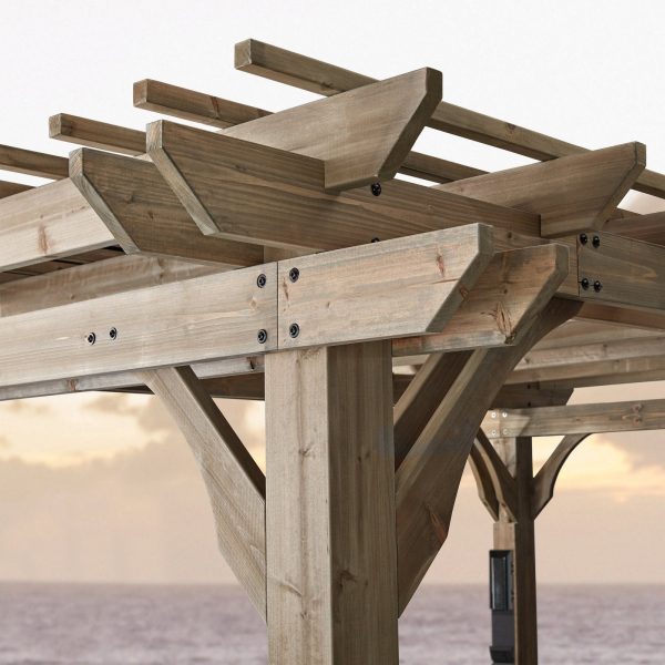 14×10 Somerville Pergola – Barnwood Stain - Image 7
