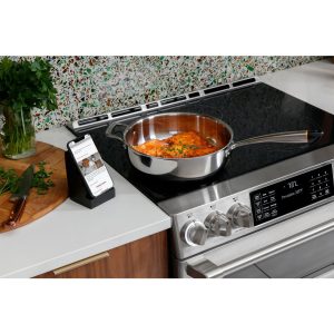 Cafe 30" Slide-In Front Control Induction Double Oven Range - Stainless Steel with Brushed Stainless Steel Handles and Knobs - Image 12