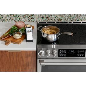 Cafe 30" Slide-In Front Control Induction Double Oven Range - Stainless Steel with Brushed Stainless Steel Handles and Knobs - Image 13