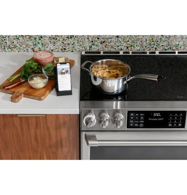 Cafe 30" Slide-In Front Control Induction Double Oven Range - Stainless Steel with Brushed Stainless Steel Handles and Knobs - Image 13