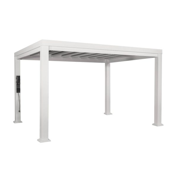 14×10 Windham Modern Steel Pergola With Sail Shade Soft Canopy - Image 2