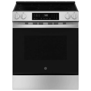 GE 30" Slide-In Electric Range 5 Burners - Stainless Steel