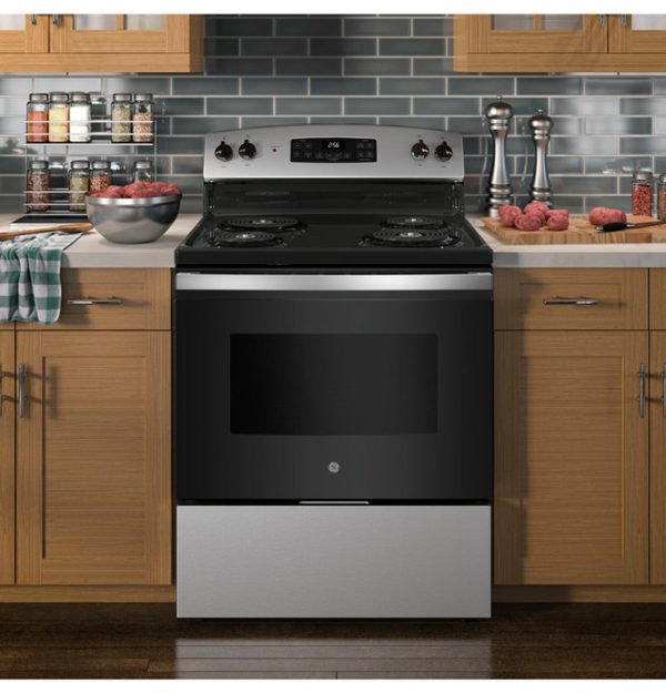 GE 30" Freestanding Electric Range - Stainless Steel - Image 5