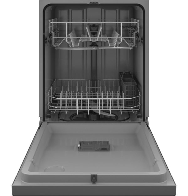 GE 24" Front Control Dishwasher with Steam Sanitize and 4 Wash Cycles - 55 dBa - Stainless Steel - Image 4