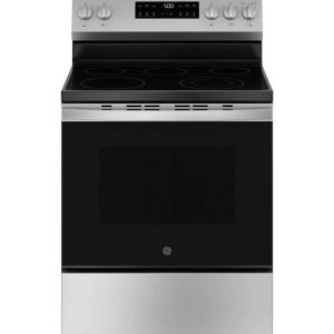 GE 30" Free Standing Electric Range 5 Burners - Stainless Steel