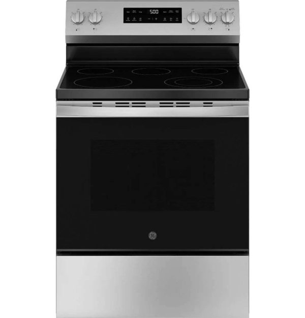 GE 30" Free Standing Electric Range 5 Burners - Stainless Steel