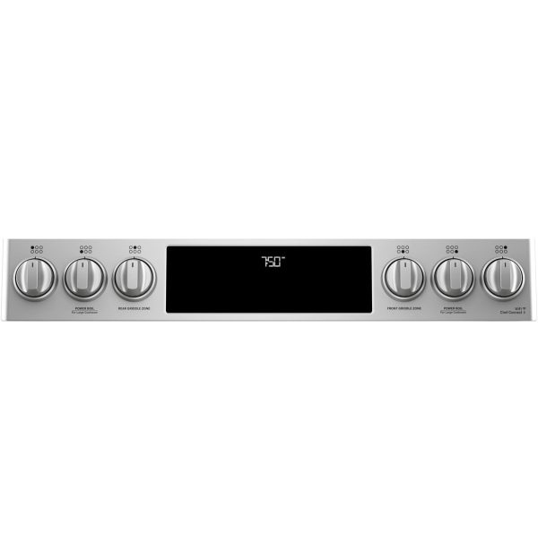 Cafe 30" Slide-In Gas Range with Double Oven and Front Controls - Stainless Steel with Brushed Stainless Steel Handles and Knobs - Image 5