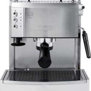 De’Longhi – Espresso Machine with 15 bars of pressure, Milk Frother and removable water tank – Stainless Steel –