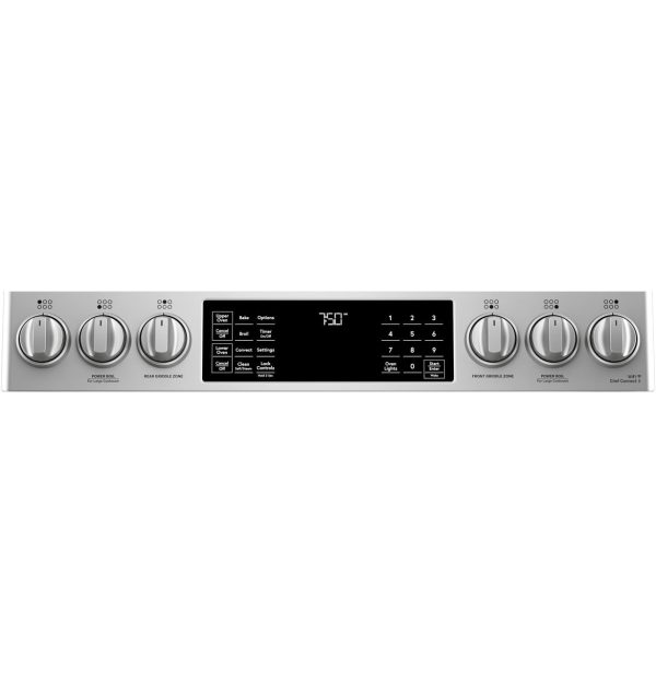 Cafe 30" Slide-In Gas Range with Double Oven and Front Controls - Stainless Steel with Brushed Stainless Steel Handles and Knobs - Image 6