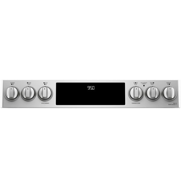 Cafe 30" Slide-In Front Control Induction Double Oven Range - Stainless Steel with Brushed Stainless Steel Handles and Knobs - Image 5