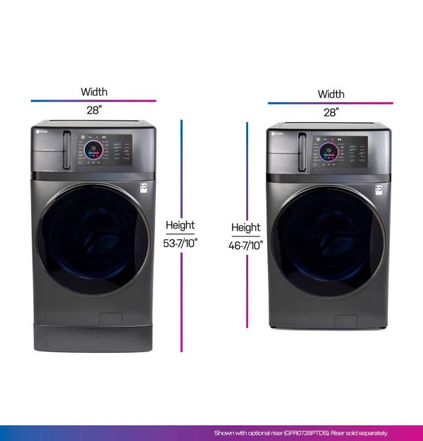 GE Profile 28" 4.8 cu. ft. 2-In-1 Washer and Dryer with Ventless Heat Pump Technology - Carbon Graphite - Image 5